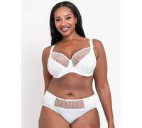 Flirtelle Women's Riley Balcony Bra Embroidered Underwired Lingerie in White | Size: 32K Flirtelle White 32K