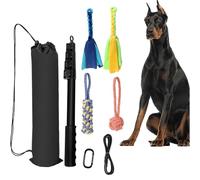 Flirting Pole - Retractable Tug Stick Toy, Heavy Duty Interactive Training | Pole for Outdoor Exercise, Muscle Strength Game,