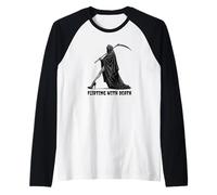 Flirting with Death Sexy Halloween Grim Reaper Raglan Baseball Tee