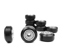 Flisdtry 10 Pcs Plastic Wheel with Bearings Big Models Passive Round Wheel Idler Pulley Gear Wheel for CR10 3