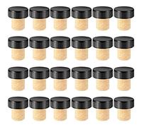 Flisdtry 24 Pieces Cork Plugs Cork Stoppers Tasting Corks T-Shape Wine Corks with Top Wooden Wine Bottle Stopper Bottle Plugs