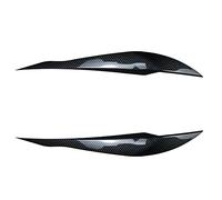 Flisdtry 2Pcs Carbon Fiber Front Plated Headlight Cover Light Lamp Eyelid Eyebrow ABS for - F30 F35 2013-2019