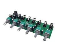 Flisdtry 6 Ways Stereo Mixer Audio Distributor Mixing Board with Volume Control DC5-24V 1PC 6 Inputs 1 Output
