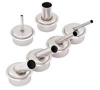 Flisdtry 6Pcs Quick 861DW Hot Air Station Resisting Nozzles 3/4/6/8/10/12mm Nozzle Sleeve for PCB Microscope Soldering Repair