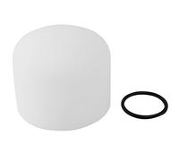 Flisdtry 8 Inch 432Hz Singing Bowl Perfect Sound Note D Navel Frosted Quartz Crystal with Rubber Ring