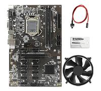 Flisdtry B250 BTC Mining Motherboard with CPU Cooling +Switch +Thermal Grease 12 PCIE Slot LGA1151 DDR4 DIMM SATA3.0 12GPU