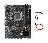 Flisdtry B250C BTC Motherboard with SATA Cable+Switch Cable 12XPCIE to USB3.0 Card Slot LGA1151 Supports DDR4 DIMM RAM
