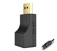 Flisdtry Bluetooth Transmitter + SPDIF 2 in 1 Bluetooth 5.0 Audio Transmitter Low Lantency Optical Wireless Adapter for Switch