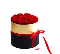Flisdtry Valentine's Day Gift Eternal Flower +Portable Gift Box Wedding Storage Box Gifts for Girlfriend/Wife-M