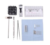 Flisdtry Watch Band Strap Tool Kit,98 in 1 Link Remover,Spring Bar Tool with Extra 72Pcs Pins,15Pcs Cotter Pin,1Pcs Holder,1Pcs Hammer,1Pcs Tweezers,1Pcs Glasses Cloth