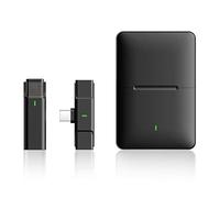 Flisdtry Wireless Lavalier Microphone with Charging Base 300M Range Recording Vlog Live for Android Phone Type C-A