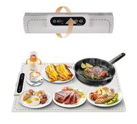 FLITI Electric Warming Tray Foldable Silicone Food Warmer，Food Warmer Server，Portable Food Warming Tray with 3 Timers，Heat Warming Tray for Buffet，for Party, for Thawing