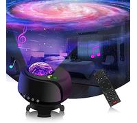 FLITI Largest Coverage Area Galaxy Projector,Birthday Gifts for Kids Room | Star Projector with Music Bluetooth&White Noise,Remote Control Night Light,Northern Lights Aurora Projector for Home Decor