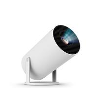 FLITI Mini Projector with WIFI 6 and Bluetooth，4K 1080P Support Portable Projector 180° Rotatable，Auto Keystone, Smart Outdoor Projector with Android 11, White