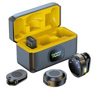 FLITI Phone Tie Mic with Transmitter, Wireless Mic for iPhone 15+/Android, 40h Battery Life with USB Type-C Port for Interview, YouTuber, Video Recording