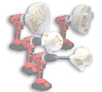 Flitz Buff Ball Pack; 2", 3", 5", 7" Car Buffer Drill Attachment with Self-Cooling Design, Never Burns and No Exposed Hardware, Buff and Polish Any Surface, Machine Washable, Includes All 4 BuffBalls