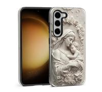 Flivro Case for Samsung Galaxy S23, 2 in 1 PC Hard Shell & Silicone Inner Bumper, Anti-Scratch Full-Body Cover Shockproof Slim Design -Baby Jesus Christian