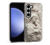 Flivro Case for Samsung Galaxy S23 Plus, 2 in 1 PC Hard Shell & Silicone Inner Bumper, Anti-Scratch Full-Body Cover Shockproof Slim Design -Baby Jesus Christian