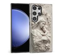 Flivro Case for Samsung Galaxy S23 Ultra, 2 in 1 PC Hard Shell & Silicone Inner Bumper, Anti-Scratch Full-Body Cover Shockproof Slim Design -Baby Jesus Christian