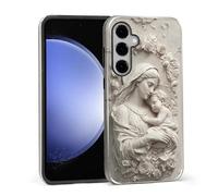Flivro Case for Samsung Galaxy S24 Plus, 2 in 1 PC Hard Shell & Silicone Inner Bumper, Anti-Scratch Full-Body Cover Shockproof Slim Design -Baby Jesus Christian
