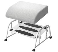 Flixorate Foot Rest for Under Desk at Work, 10-Level Height Adjustable Ergonomic Foot Stool with Removable Soft Memory Foam Pad, Office & Gaming Desk Accessories for Leg Support（White 2 USE