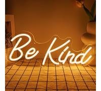 Flixyticy Be Kind Neon Signs, LED Hanging Light Sign USB Powered Dimmable for Wedding Birthday Girls Party Classroom Bedroom Living Room Bar Pub Club Wall Decor (Be Kind)