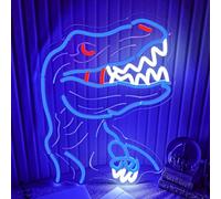 Flixyticy Blue Dinosaur Neon Signs for Wall Decor, LED Hanging Light Sign USB Powered Dimmable for Boys Girls Room Gameroom Wall Decor Party Holiday Birthday Gift (Dinosaur)