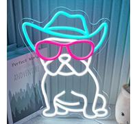Flixyticy Cool French Bulldog Neon Signs for Wall Decor, LED Hanging Light Sign USB Powered Dimmable for Boys Girls Room Gameroom Wall Decor Party Holiday Birthday Gift (French Bulldog)