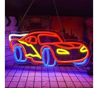Flixyticy Racing Car Neon Signs for Wall Decor, LED Hanging Light Sign USB Powered Dimmable for Boys Girls Room Gameroom Wall Decor Party Holiday Birthday Gift (Racing Car)