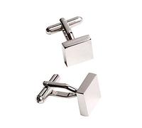 Fliyeong 1 Pair Cufflinks Silver Cuff Links Womens Mens Dress Business Wedding Cufflinks Gift Portable and Useful