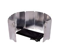 Fliyeong 1PCS Mini Camping Stove Windshield Foldable Wind Screen Camping Accessories for Outdoor Picnic Cooker BBQ Use Silver