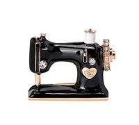 Fliyeong 1X Black Sewing Machine Brooch Pin Women Corsage Children Birthday Gift Collar Lapel Badge Jewelry Scarves Shawl Clip Lady Jewelry Bag Ornament Men Gift Stylish and Popular