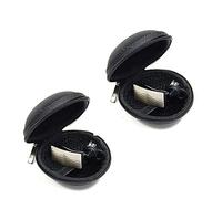 Fliyeong 2 Pack EVA Portable Headset Package Mini Earphone Case Headset Accessory Storage Box Accessory Pouch Bag for Earphone Black Durable and Practical