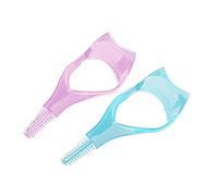 Fliyeong 3 in 1 Mascara Shield Guard Eyelash Brush Curler Guide Applicator Comb Makeup Tool Random Colour Cost-Effective and Durable
