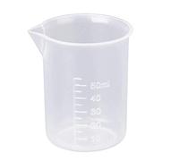 Fliyeong 50ml Measuring Cup Plastic Liquid Graduated Beakers for Lab Tested or Kitchen 1 PCS Transparent
