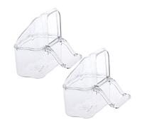 Fliyeong Acrylic Bird Feeder 2Pcs/Set Cage Hanging Dish Feeder Dispenser Drinker Supplies Premium Quality