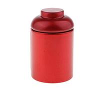 Fliyeong Airtight Lid, Tea Storage Canister Metal Tea Coffee Sugar Caddy Tins Containers Canister Storage Jars Pots - Red Portable and Useful