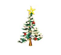 Fliyeong Christmas Tree Brooch Pin Dress Scarves Shawl Clip Shining Elegant Design Christmas Brooch Best Xmas Gifts Creative and Useful