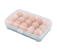 Fliyeong Egg Storage Box Plastic Egg Holder Airtight Egg Case Organizer Egg Dispenser Container for 15 Eggs Storage with Lid Color 4 Practical and Popular