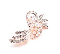 Fliyeong Flower Brooch Rhinestones Alloy Lapel Collar Brooches Pin Jewelry Clothing Accessories for Women Creative and Useful