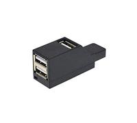 Fliyeong Mini 2.0 USB Hub 3 Port Splitter for Data Transfer Compatible with PC, Computer, Laptop, Portable 480 Mbps High Speed Slim, Black Durable and Useful