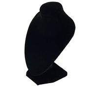 Fliyeong Premium Quality Mannequin Chests Bust Pendant Necklace Jewelry Display Stand Holder Rack Velvet Black Black
