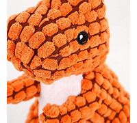 Fliyeong Premium Quality Pet Dog Squeaky Toy Dinosaur Tuff Chew Toy Dog Teething Toy Pack Sound Dinosaur Toy for Small Medium and Large Dog Orange Pet Supplies