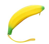 Fliyeong Premium Quality Simulated Banana Pencil Case Make Up Cosmetic Pen Pencil Stationery Storage Pouch Bag Case School Supplies Big Capacity Purse Wallet