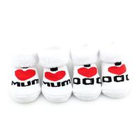 Fliyeong Premium Quality u0026 Reg; Newborn Baby Boys Girls I Love Mom/Dad Socks, U5