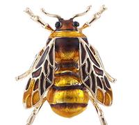 Fliyeong Women Bohemian Bee Brooch Pin Animal Insects Clothing Hat Decor Accessory Creative Durable and Useful