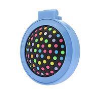 Fliyeong Women Mini Round Folding Comb With Mirror Compact Travel Hairbrush Pop Up Brush Decor Candy-colored clamshell airbag comb Blue 1PCS Durable and Useful
