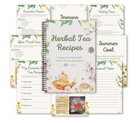 Flkiglm Beginners Tea Guide | Beginners Tea Recipe Book,Illustrated Natural Wellness Manual for Teens Women Men School Studio Home Library Travel