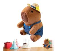 Flkiglm Capybara Soft Toy - 25 cm Cute Decorative Cushions with Clothes, Capybara Plush Toys | For And Girls, Christmas Night And Birthday, Photo Prop For Bedroom