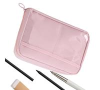 Flkiglm Cartoon Pencil Case, Cartoon Pencil Case | Large Pencil Case with 12 Compartments - Stylish Pencil Case with High Capacity Portable Pencil Case Box for Home School, Pink, See
